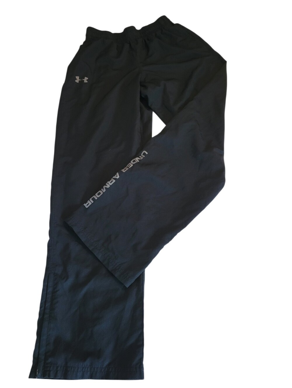 Under Armour Men Vital  Windbreaker Track Pants Black Loose Size Small Ankle Zip